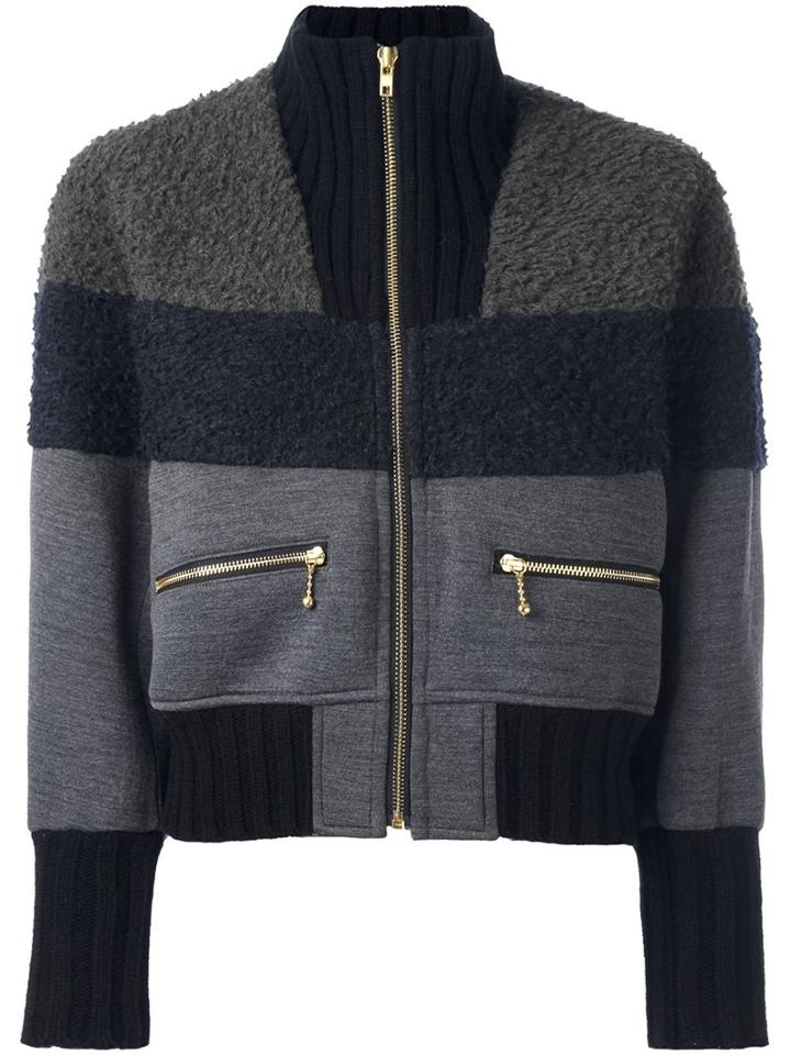 Kolor Contrast Panel Bomber Jacket