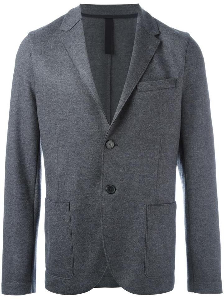 Harris Wharf London Fitted Blazer, Men's, Size: 52, Grey, Virgin Wool