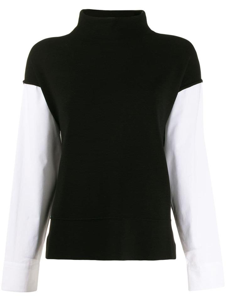 Piazza Sempione Contrast Knit Jumper - Black