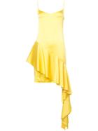 Christian Siriano Frill Trim Dress - Yellow & Orange