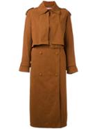 Stella Mccartney - Belted Chest Flap Trench Coat - Women - Polyamide - 40, Women's, Brown, Polyamide