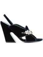 Mulberry Embellished Sandals - Blue