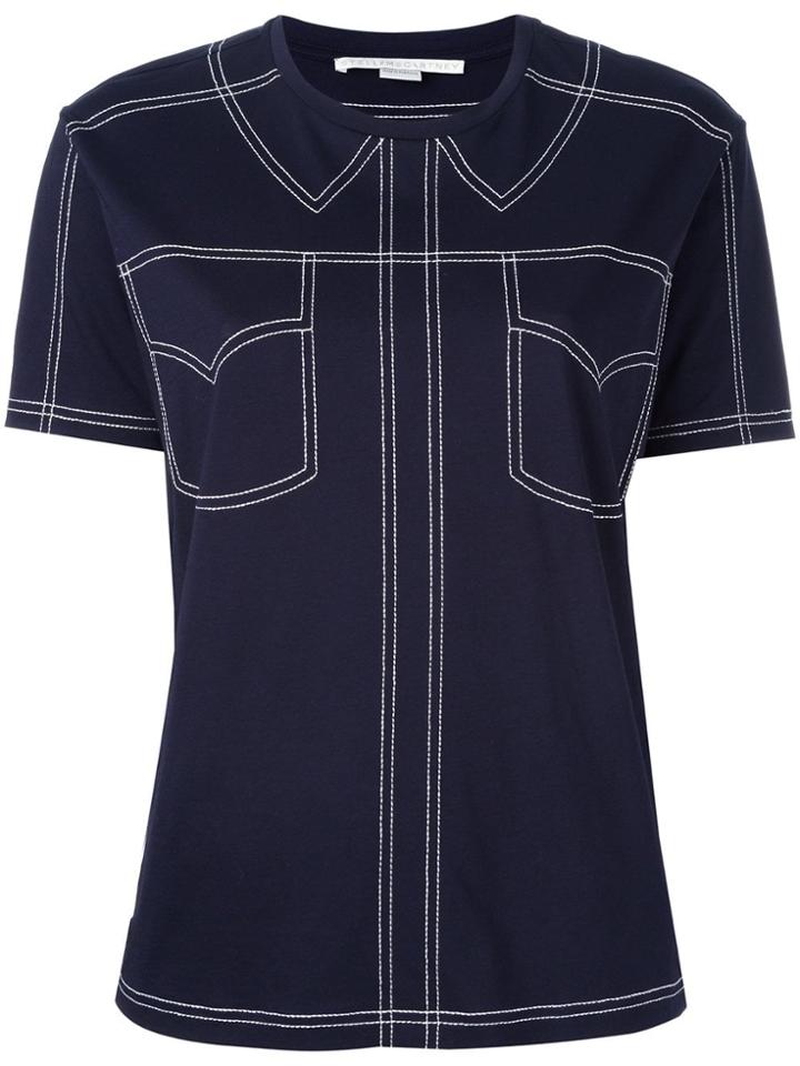 Stella Mccartney Shirt Effect T-shirt - Blue