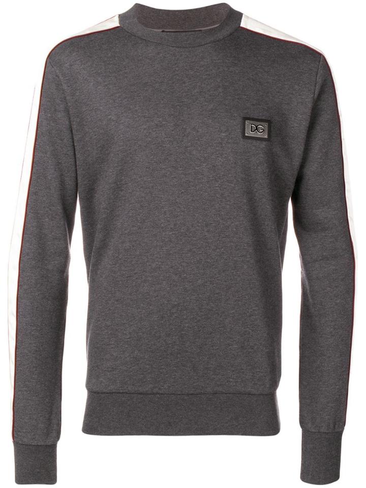 Dolce & Gabbana Logo Patch Sweatshirt - Grey