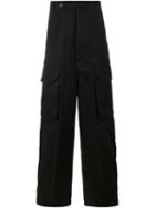 Rick Owens Wide-leg Cargo Trousers, Men's, Size: 46, Black, Cotton