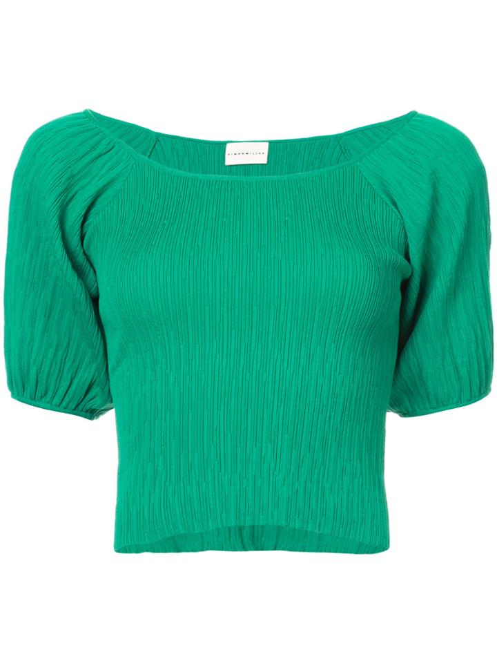 Simon Miller Gwinn Ribbed Crop Top - Green