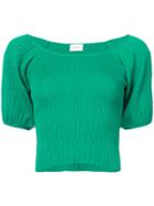 Simon Miller Gwinn Ribbed Crop Top - Green