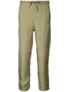 Maharishi - Dragon Embroidered Tapered Trousers - Women - Silk - 8, Green, Silk