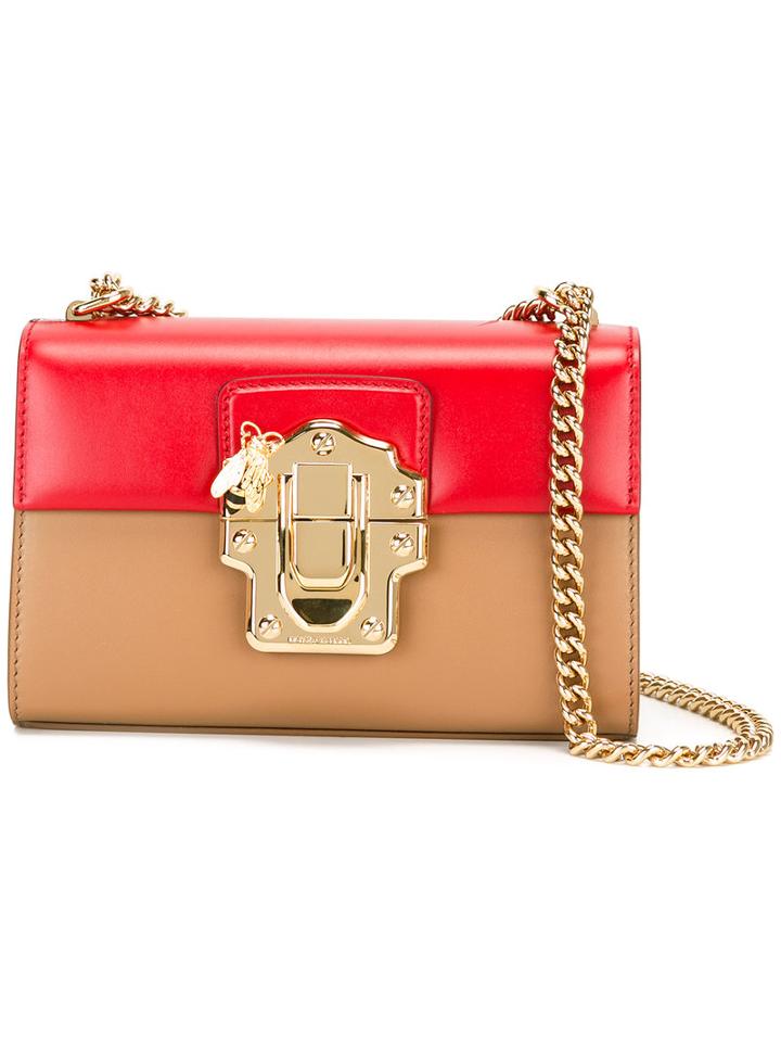 Dolce & Gabbana Lucia Satchel, Women's, Red, Calf Leather