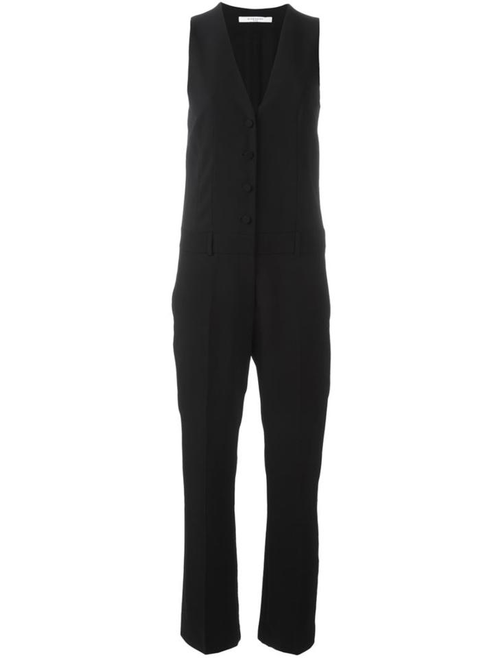 Givenchy Tailored Jumpsuit, Women's, Size: 38, Black, Silk/acetate/viscose/wool