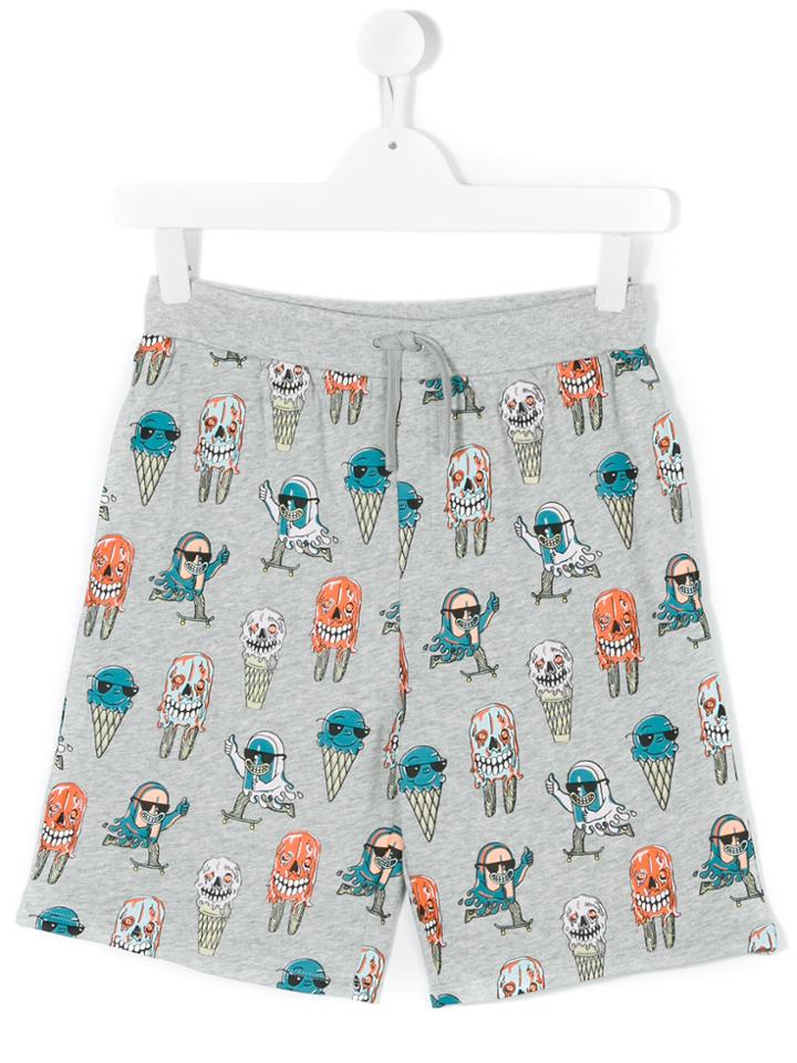 Stella Mccartney Kids Josh Ice Cream Print Shorts - Grey