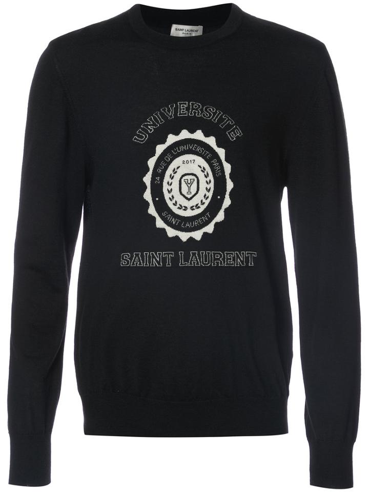 Saint Laurent - Université Jumper - Men - Cashmere - M, Black, Cashmere