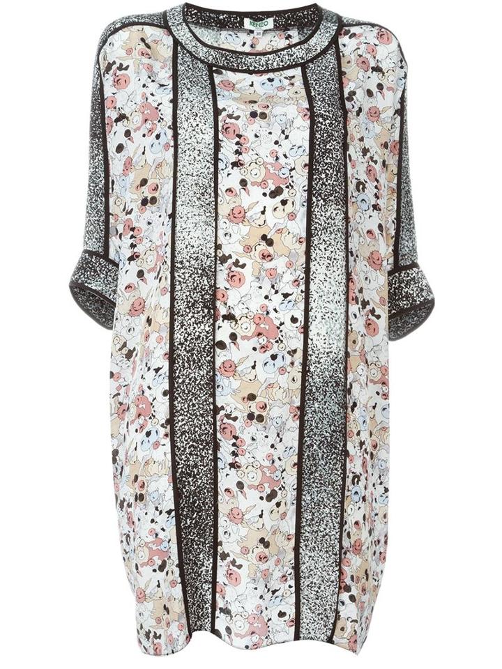 Kenzo Moonmap Dress, Women's, Size: 42, Silk