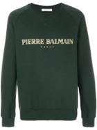 Pierre Balmain Logo Print Sweatshirt - Green