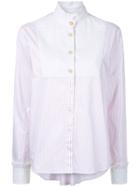 Macgraw High Neck Striped Shirt - Pink & Purple