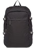 Prada Technical Fabric And Saffiano Leather Backpack - Black