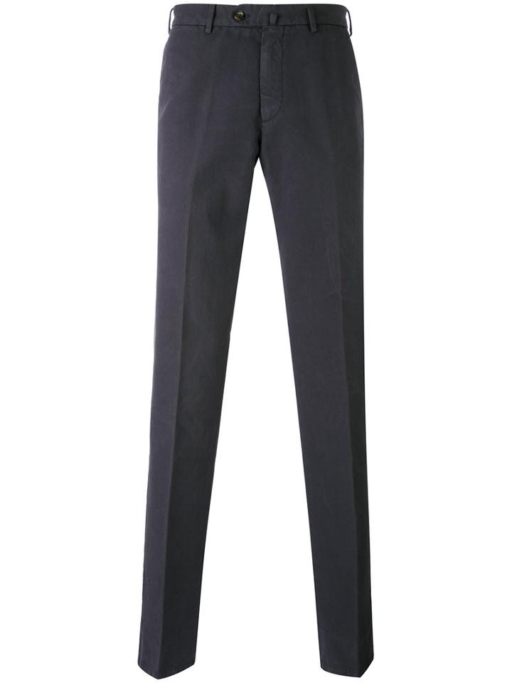 Loro Piana - Straight Pleated Trousers - Men - Cotton - 50, Blue, Cotton
