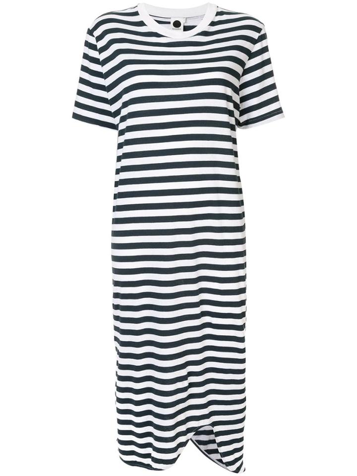 Bassike Striped T-shirt Dress - Blue