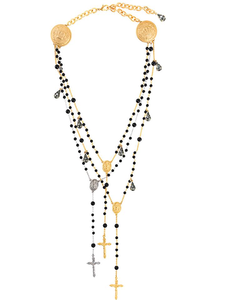 Dolce & Gabbana Cross Necklace - Black