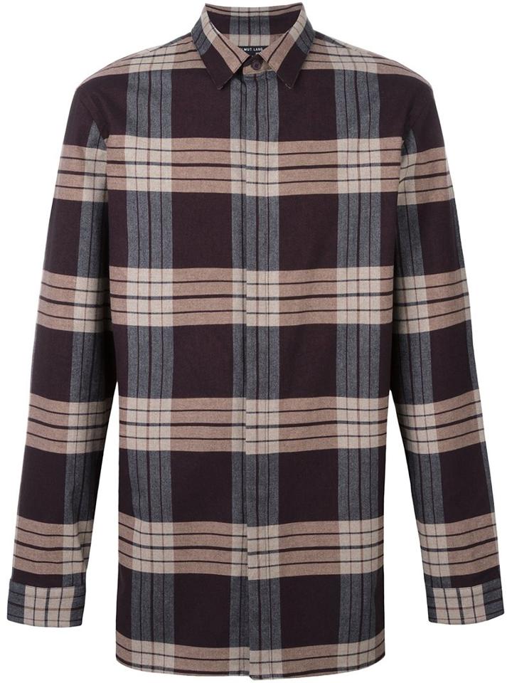 Helmut Lang Angled Hem Checked Shirt