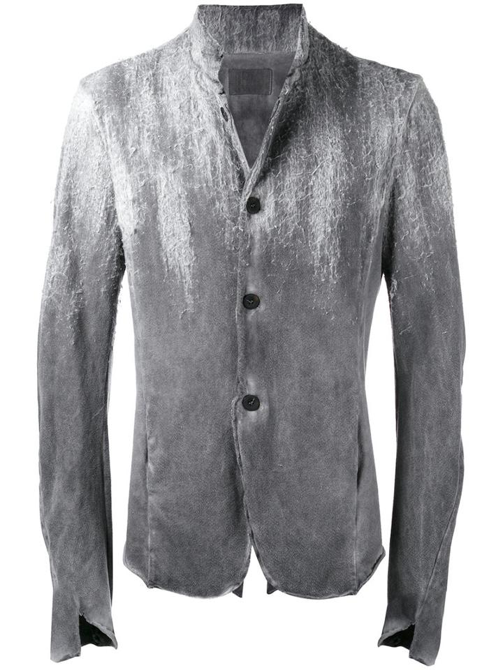 Lost & Found Ria Dunn Frayed Trim Jacket, Men's, Size: Medium, Grey, Cotton