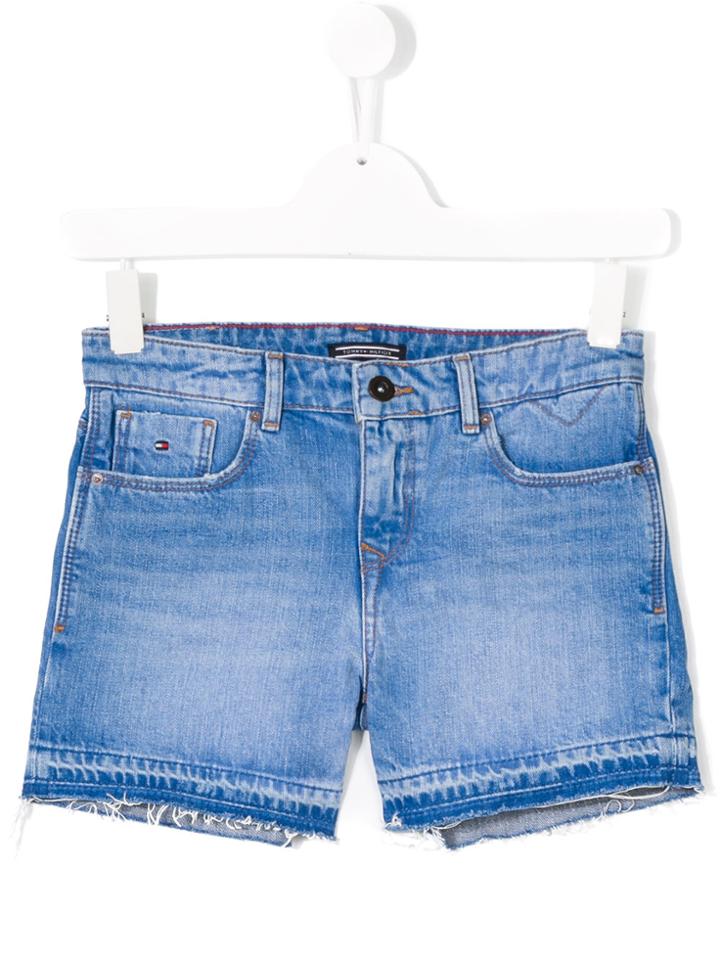 Tommy Hilfiger Junior Stonewashed Denim Shorts - Blue