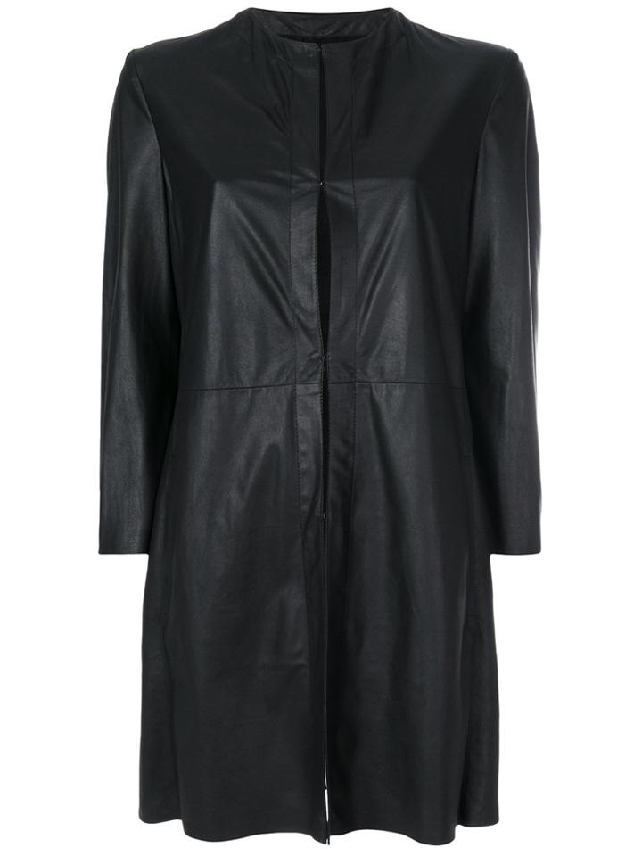 Drome Collarless Long Jacket - Black