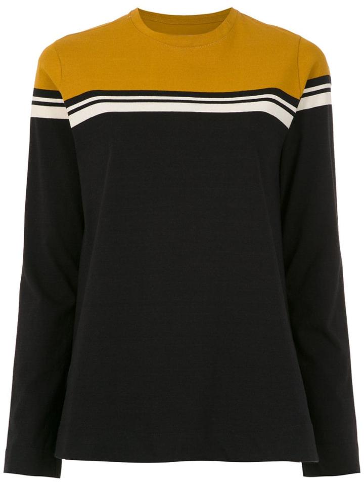 Osklen Long Sleeved Color Block Top - Black
