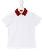 Gucci Kids Web Collar Polo Shirt, Toddler, Size: 5 Yrs, White