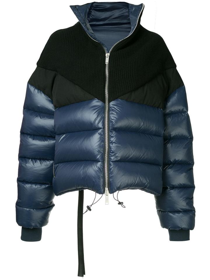 Unravel Project Shiny Hybrid Down Jacket - Blue