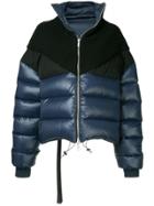 Unravel Project Shiny Hybrid Down Jacket - Blue
