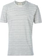 Folk Striped T-shirt, Men's, Size: M, Nude/neutrals, Cotton