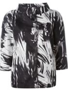 Herno Abstract Printed Jacket, Women's, Size: 40, Black, Polyester/polyamide/polyurethane