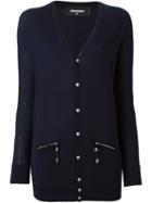 Dsquared2 Long Pullover Cardigan, Women's, Size: Medium, Blue, Wool
