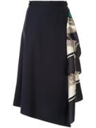 Loveless Asymmetric Style Skirt - Navy