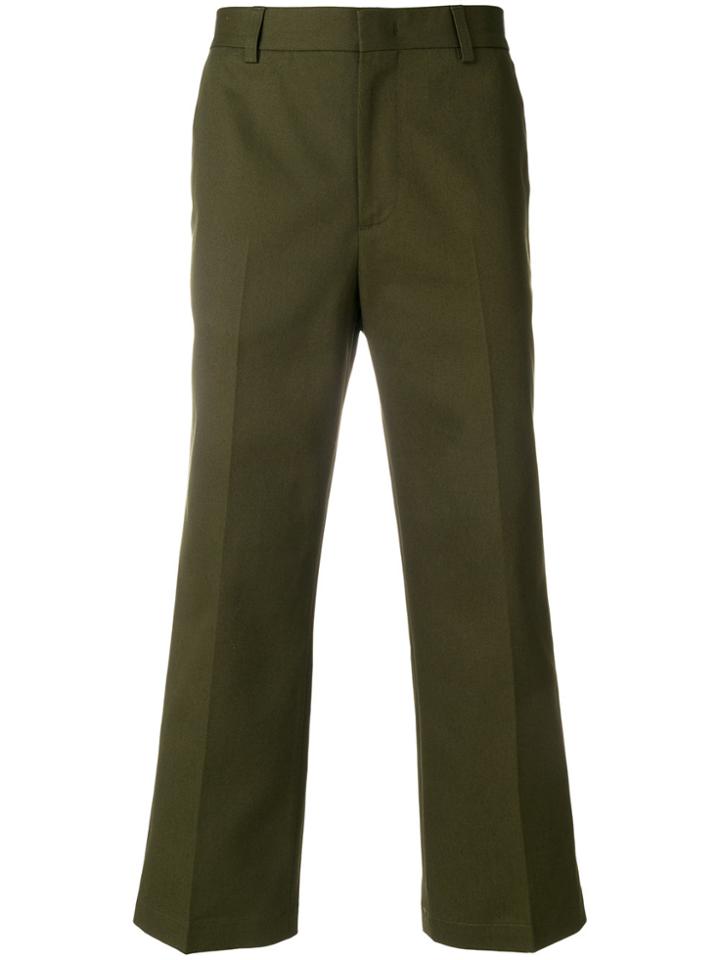 Msgm Cropped Trousers - Green