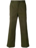 Msgm Cropped Trousers - Green