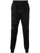 Les Hommes Studded Lace-up Track Pants - Black