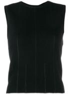 Chanel Pre-owned Rear Zip Knitted Top - Black