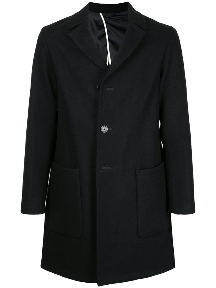 Estnation Single Breasted Coat - Black