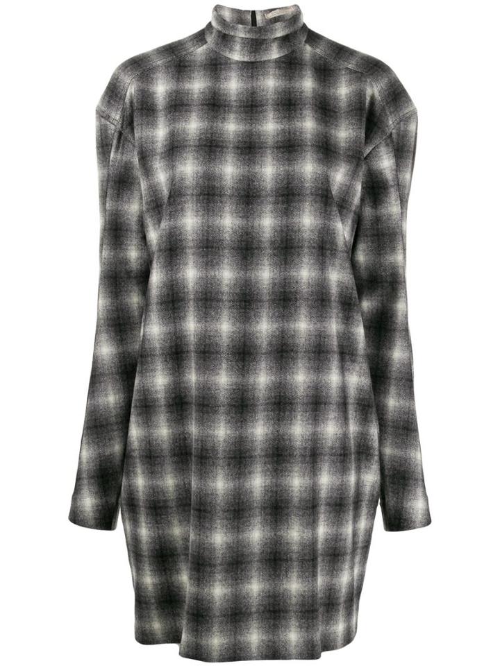 Nina Ricci Checked Mini Dress - Grey
