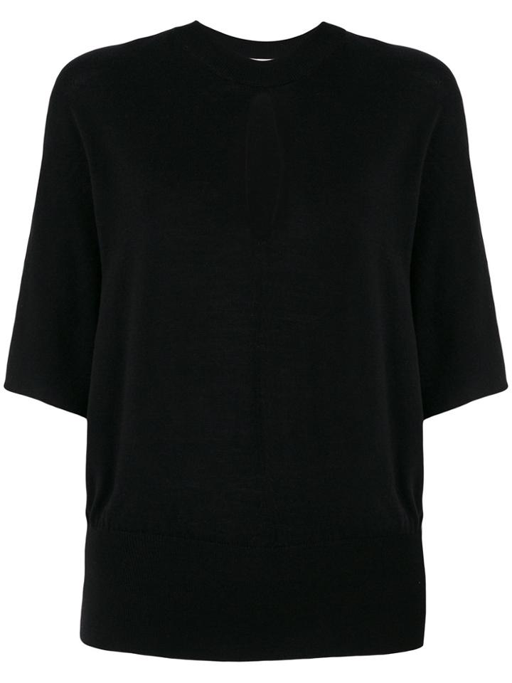 Lanvin Slit Detail Knitted Top - Black