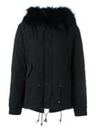 Mr & Mrs Italy Mini Trim Parka Coat, Women's, Size: Small, Black, Cotton/acrylic/polyester/polyimide