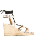 Castañer Babbel Wedge Sandals, Women's, Size: 40, Nude/neutrals, Leather/rubber