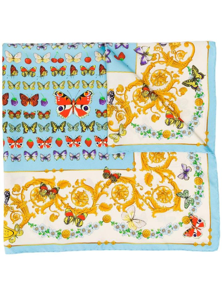 Versace Pre-owned Silk Scarf - Blue