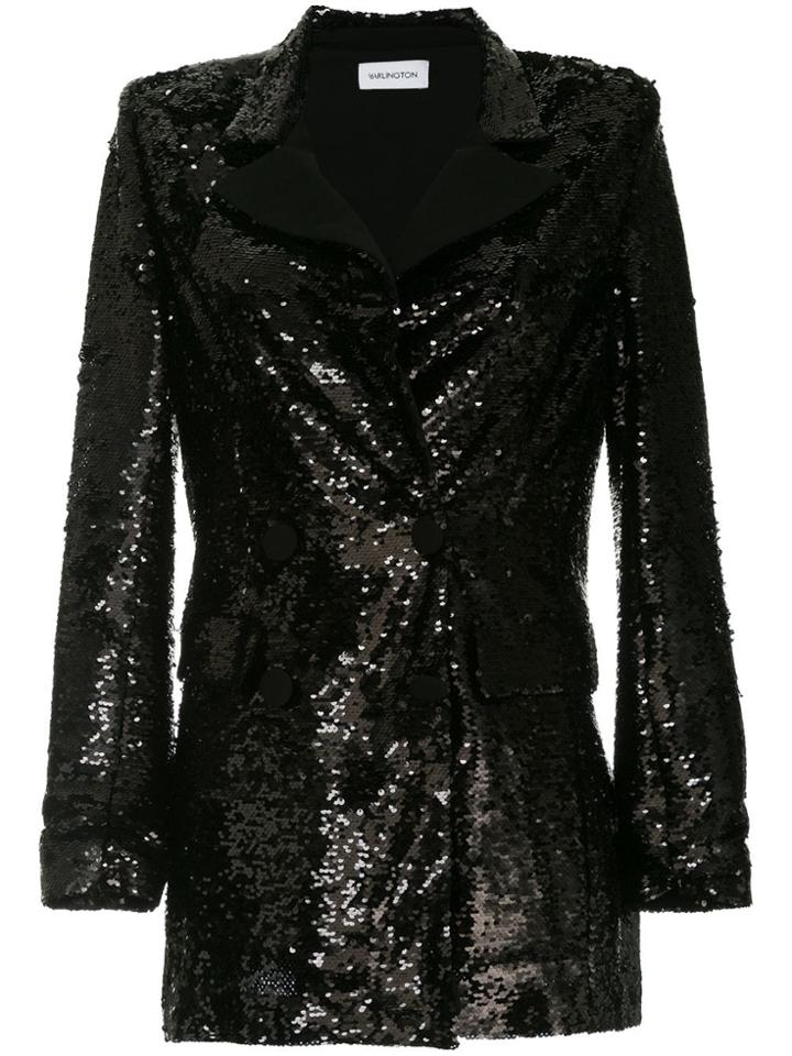 16arlington Sequinned Blazer - Black