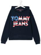 Tommy Hilfiger Junior Teen Logo Appliqué Hoodie - Blue