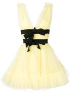 Brognano Bow-detail Flared Dress - Yellow