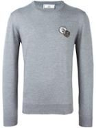 Ami Alexandre Mattiussi Chest Patch Sweater, Men's, Size: Xl, Grey, Wool