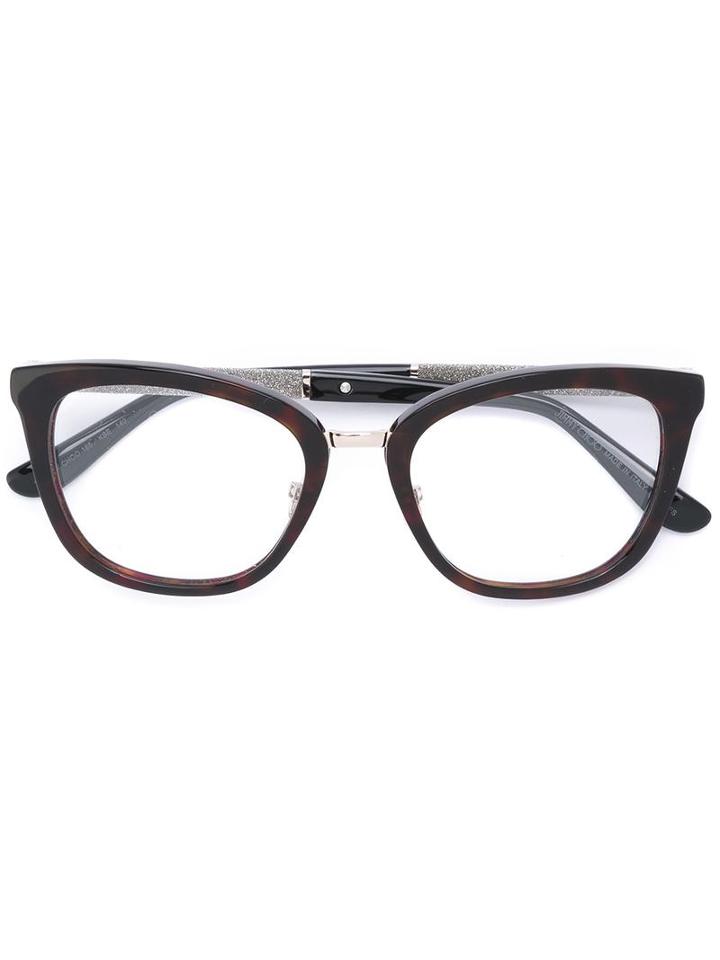 Jimmy Choo Eyewear - Jc165 Glasses - Unisex - Acetate - One Size, Brown, Acetate